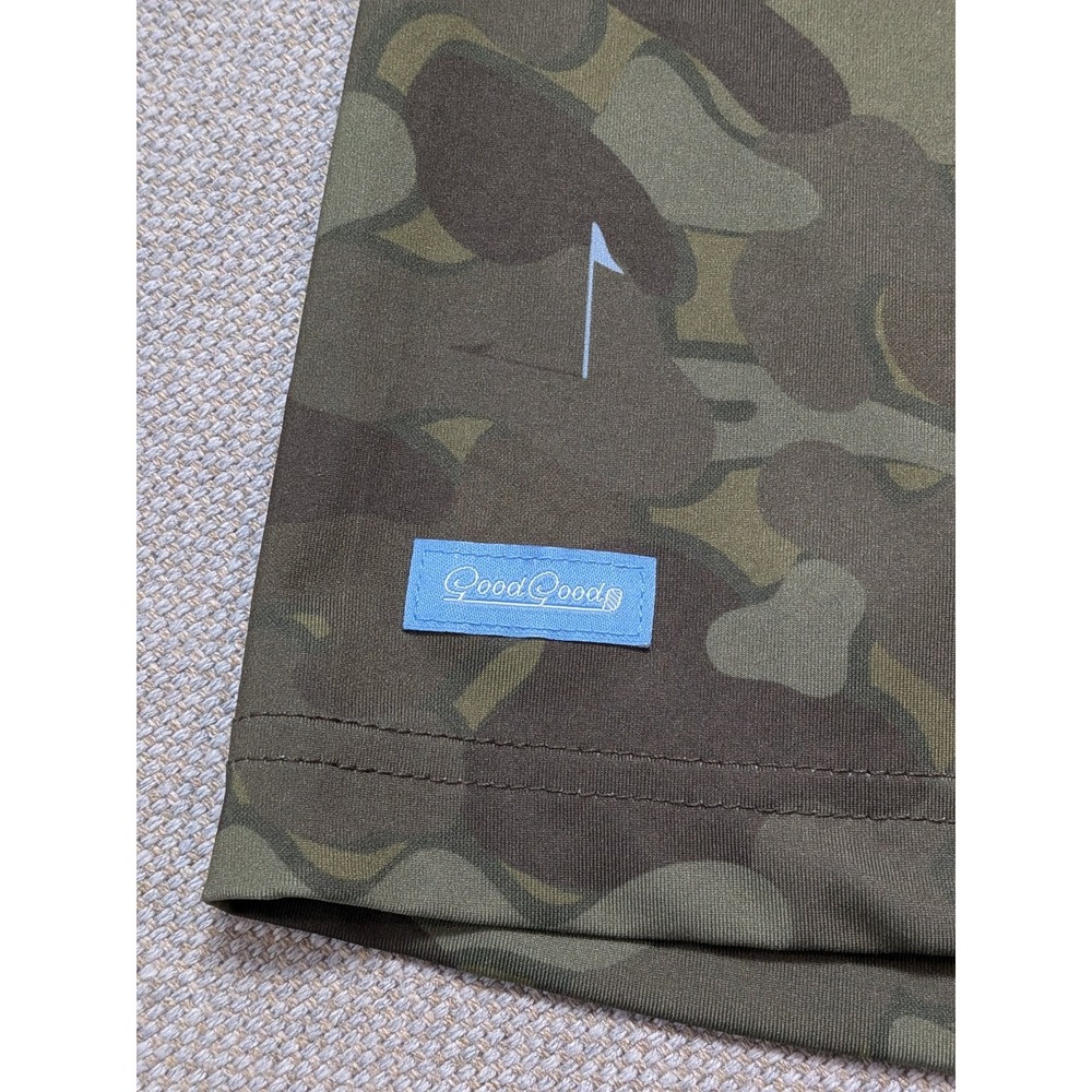 Good Good Mens XL Polo Camo Golf Flagpole Pattern Regular Stretch Fighting Par - Picture 4 of 7